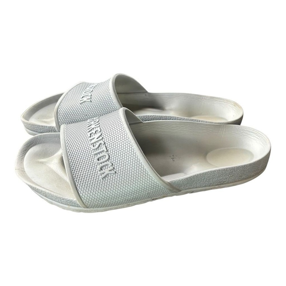 Birkenstock Barbados Silver Slide Sandals Unisex Size 9 Casual Summer